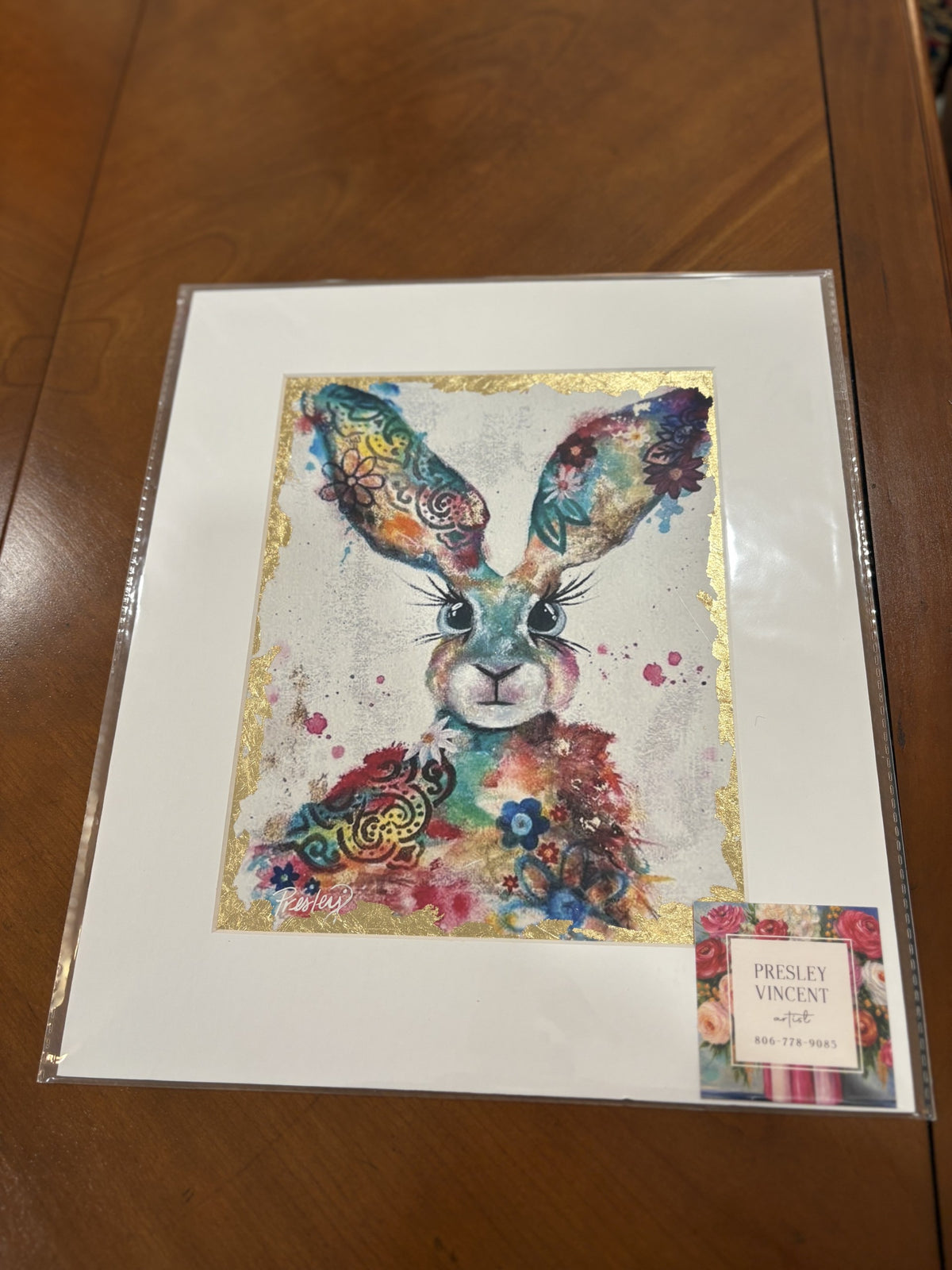Gold Leaf Bunny by Presley Vincent