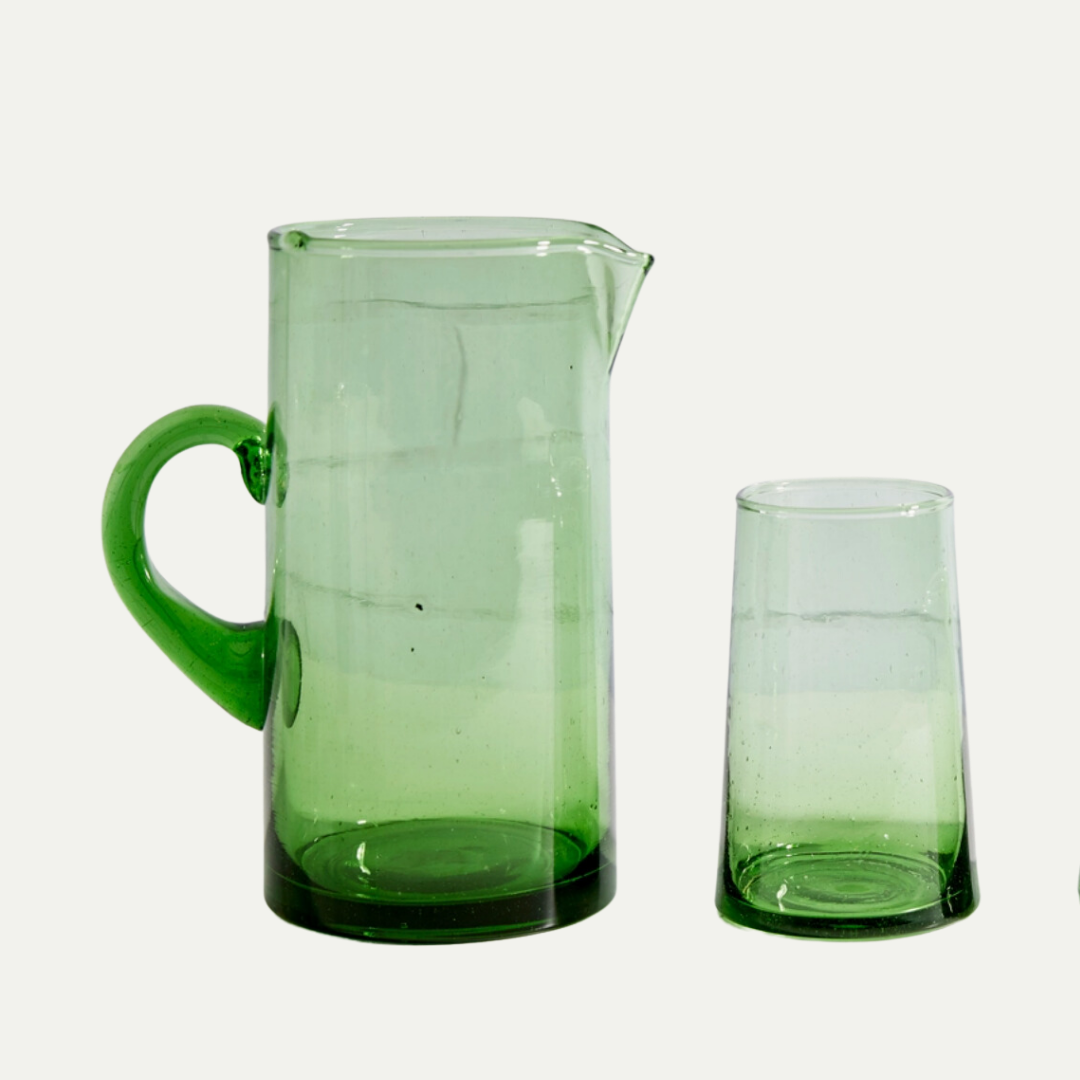 Moroccan Cone Jug - Green