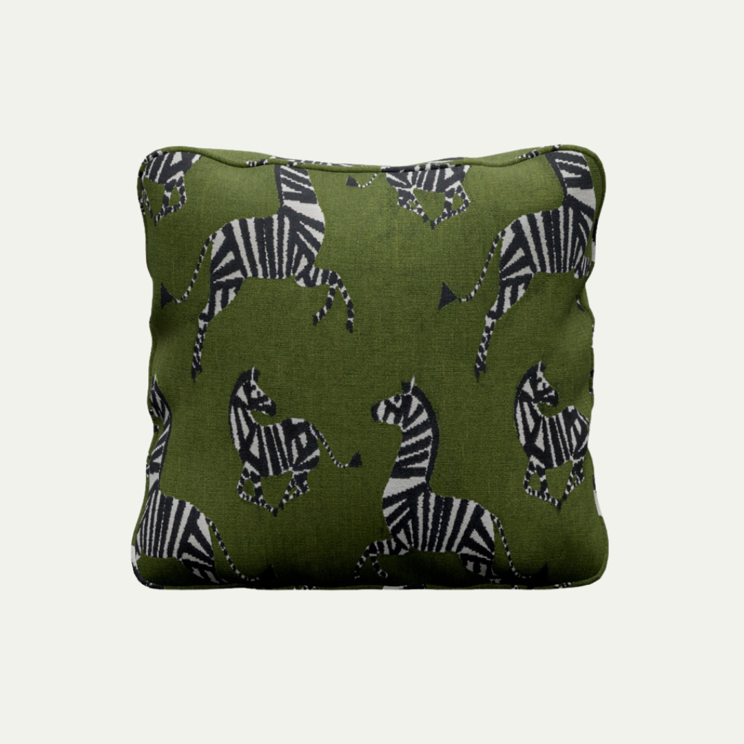 Norwalk Green Zebra Pillow