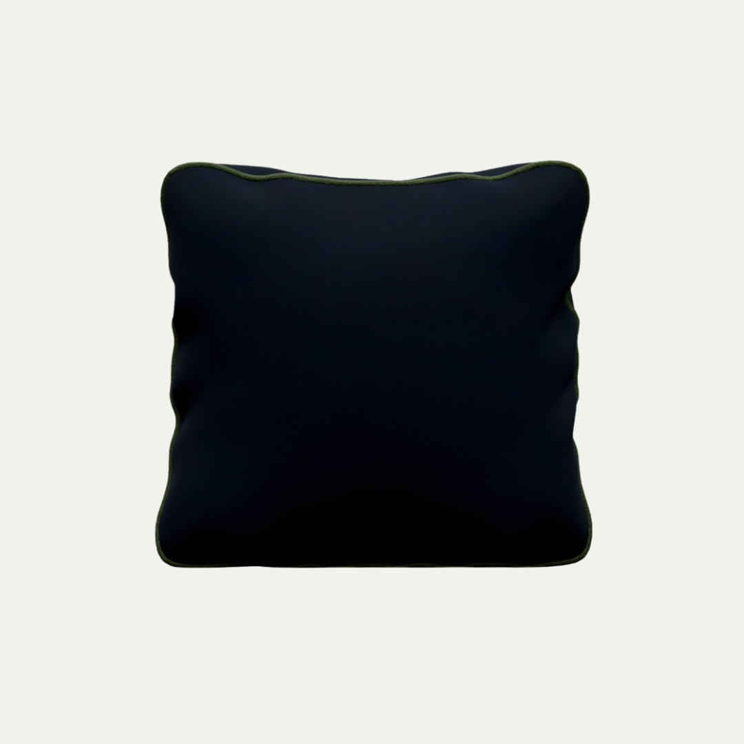 Norwalk Blue with Green Welt Pillow