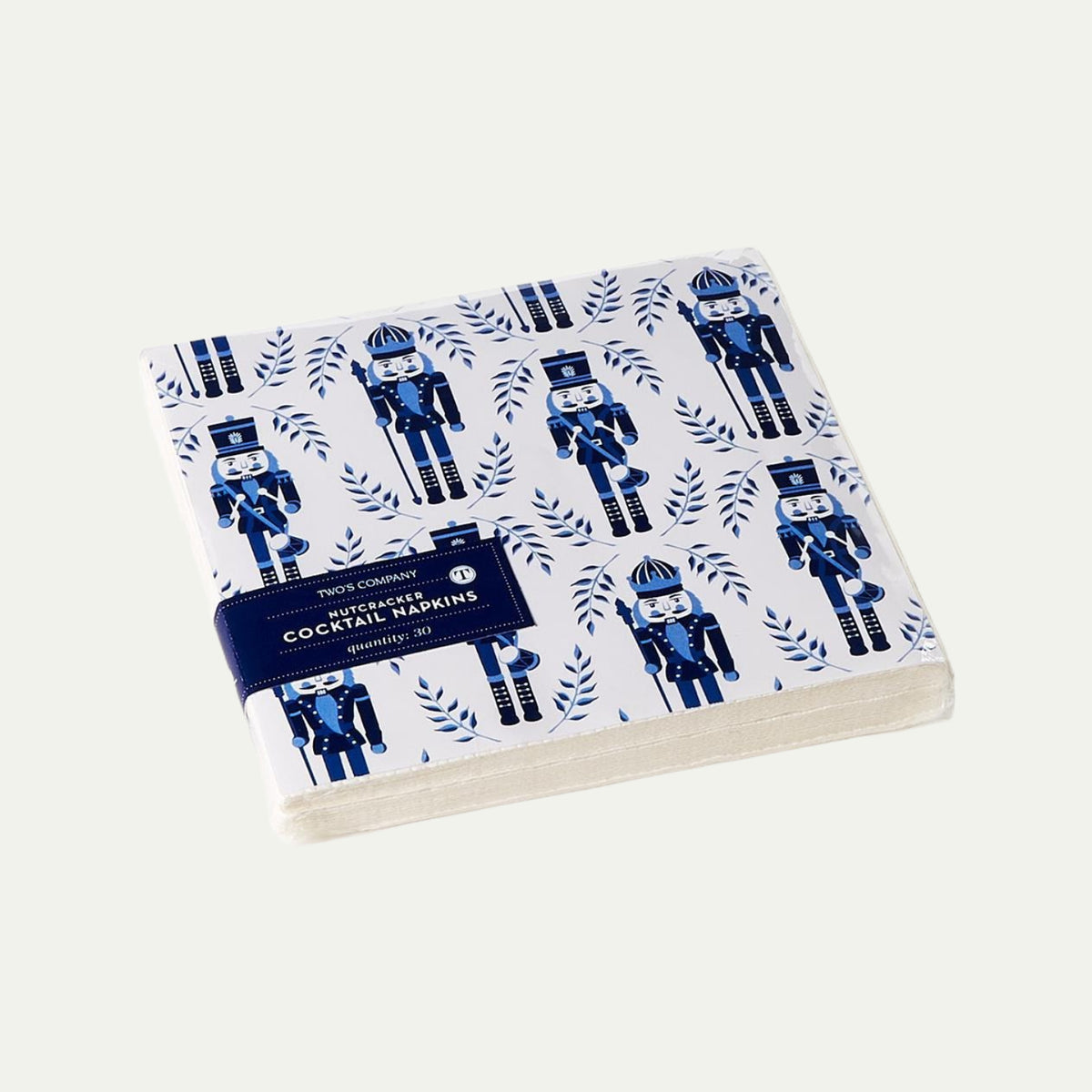 Blue Nutcracker Paper Cocktail Napkin