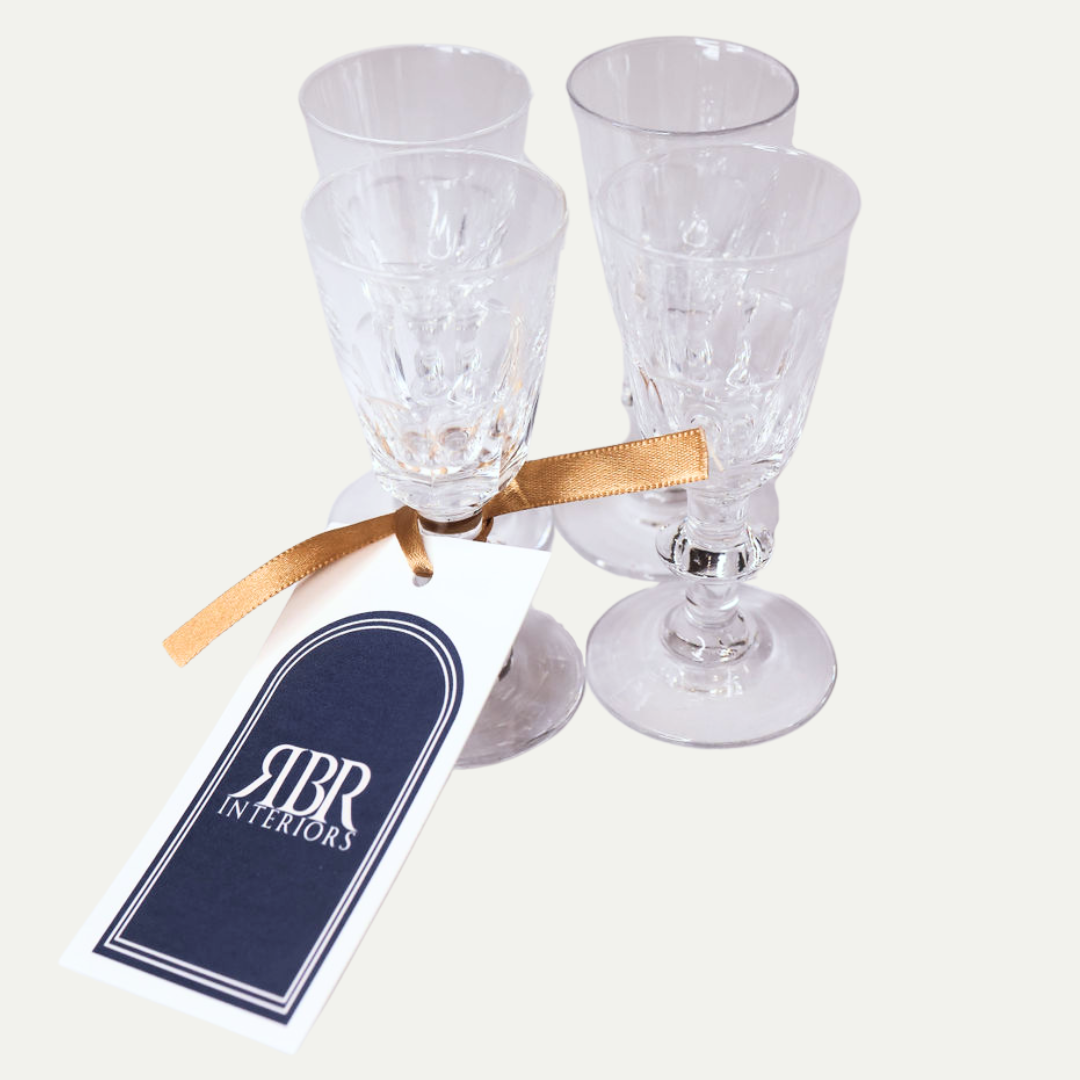 Crystal Set of 4 Sherry Glasses