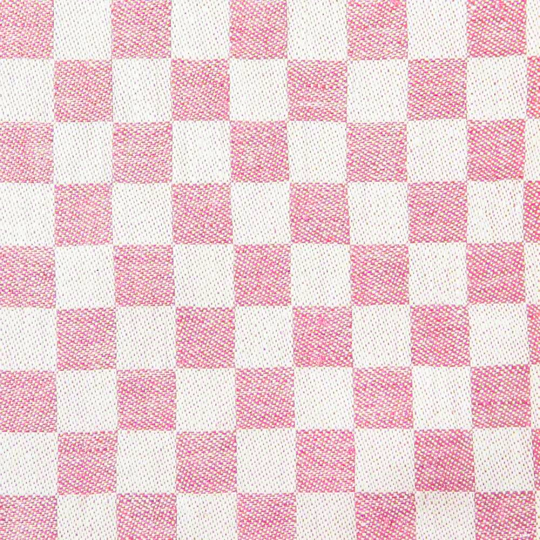 Squares Cotton Tea Towel Red