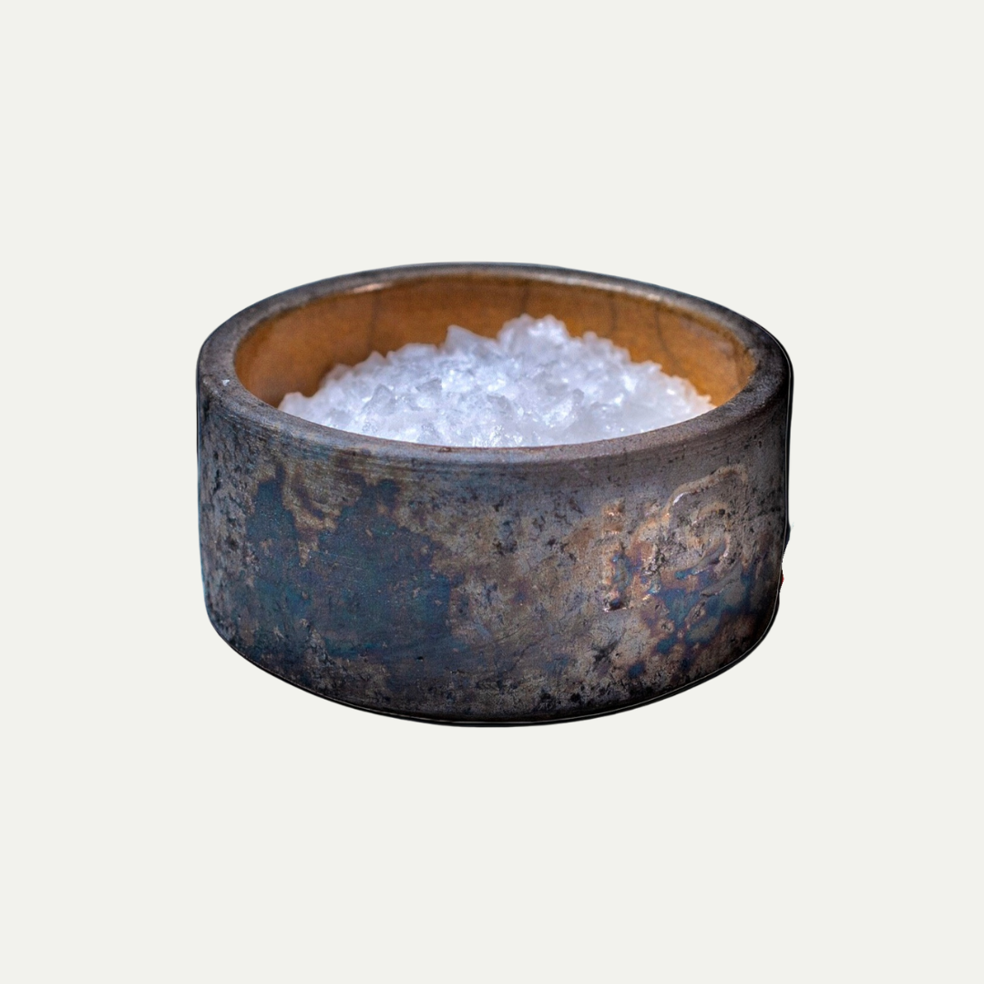 Handmade Raku-Fired Salt Bowl