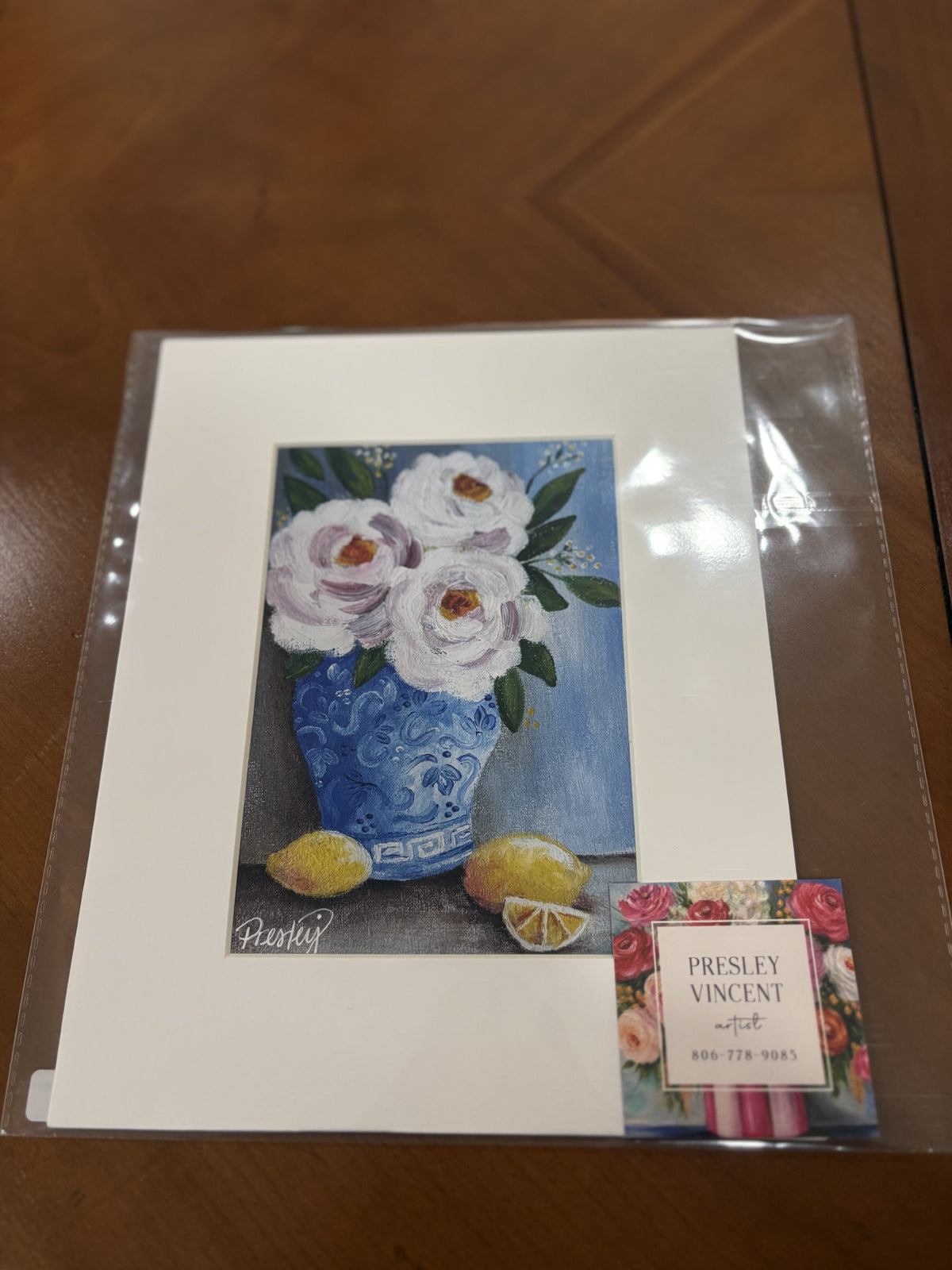 White Peonies with Lemons by Presley Vincent