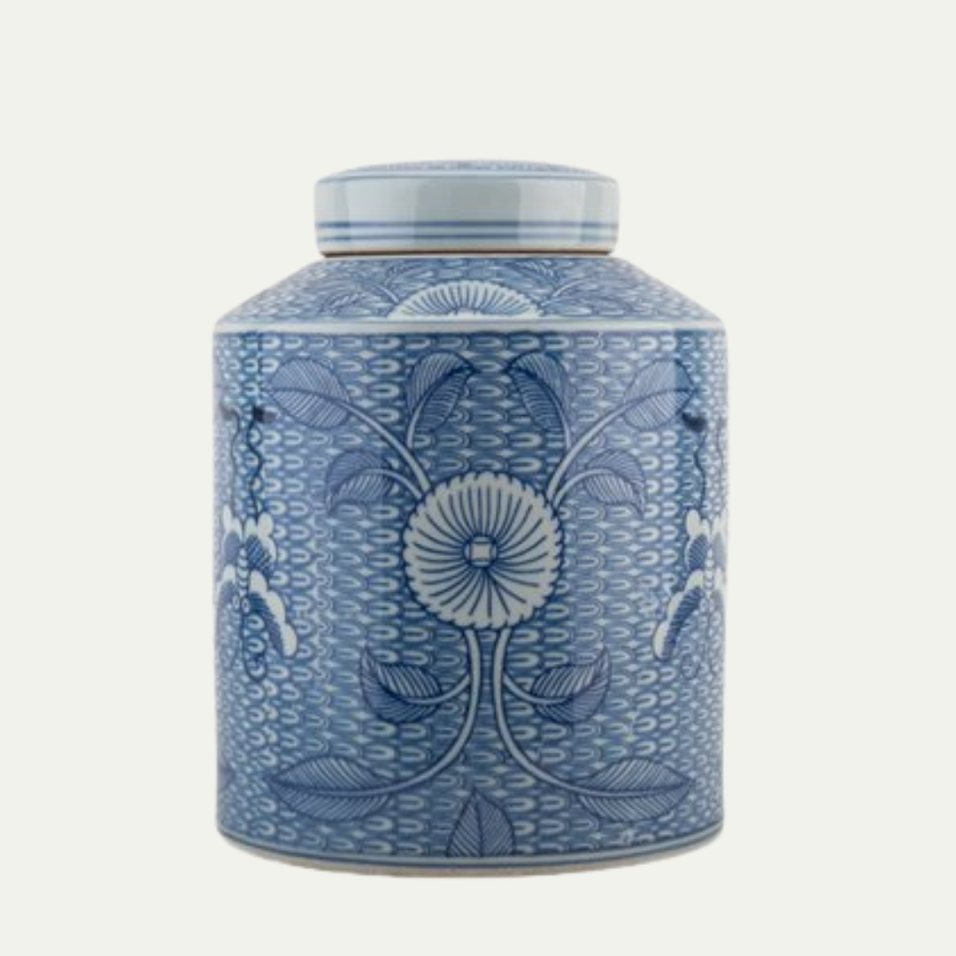 Blue and White Tea Jar