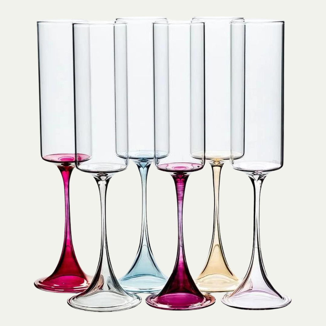 Slender Champagne Flutes Set of 6