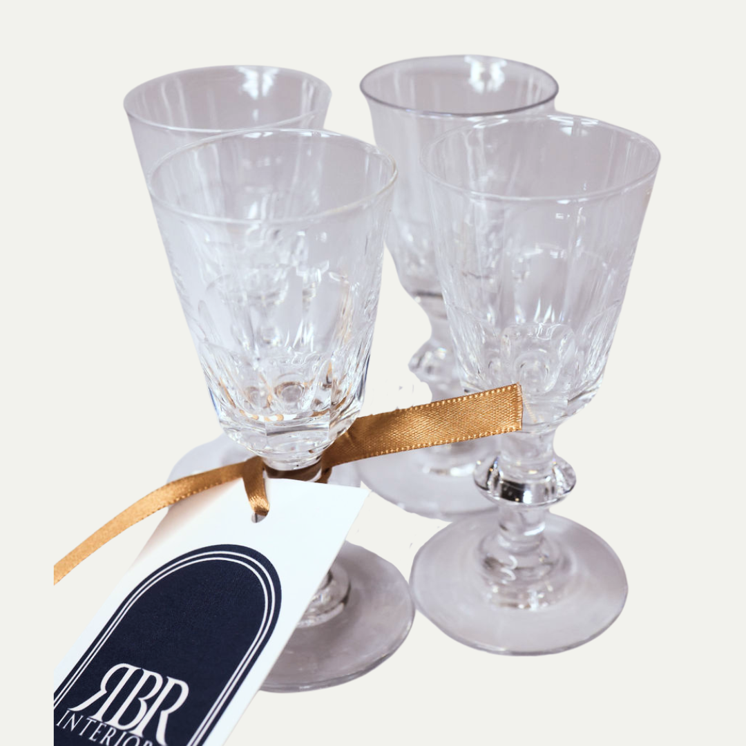 Crystal Set of 4 Sherry Glasses