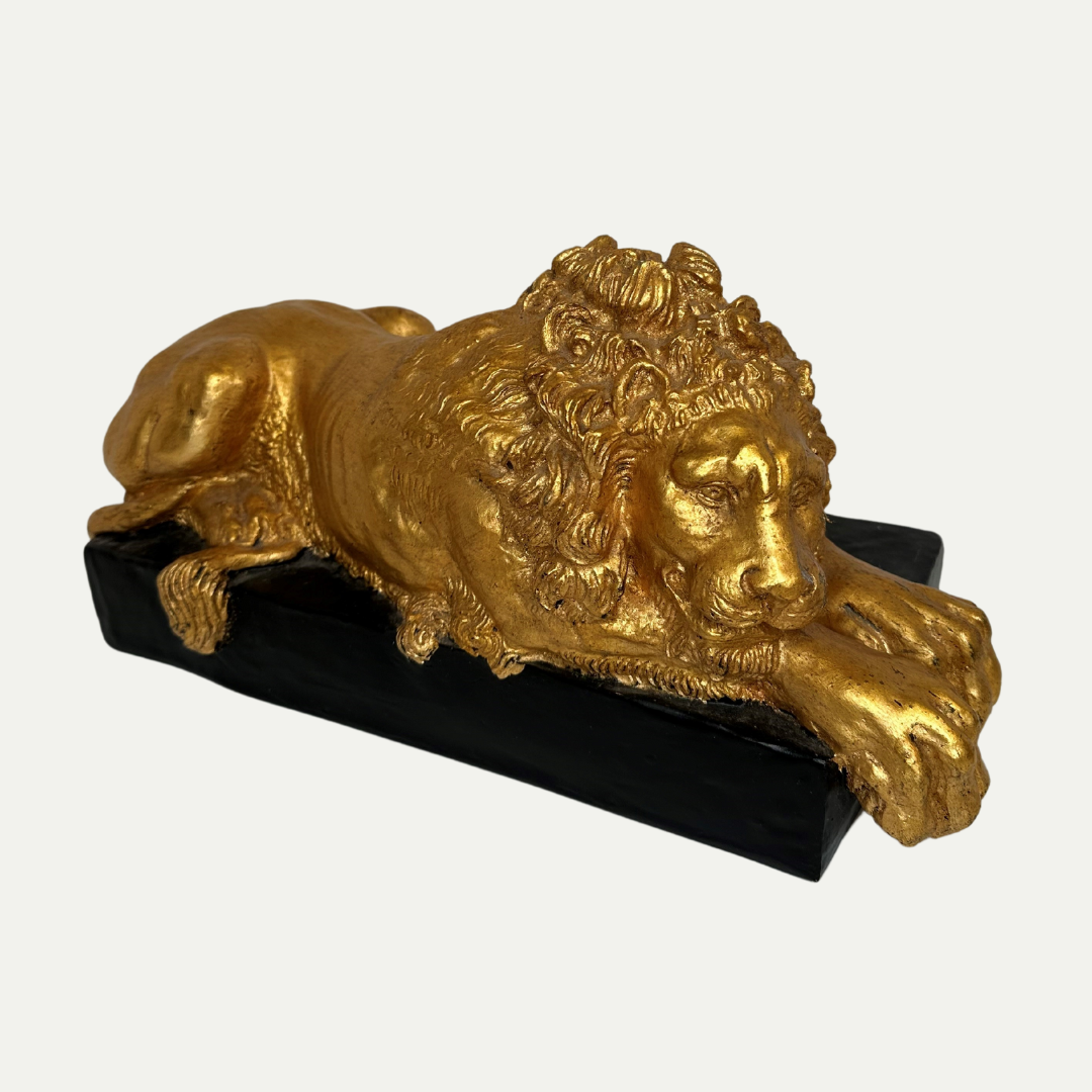 Estate Gold Lions Book Ends