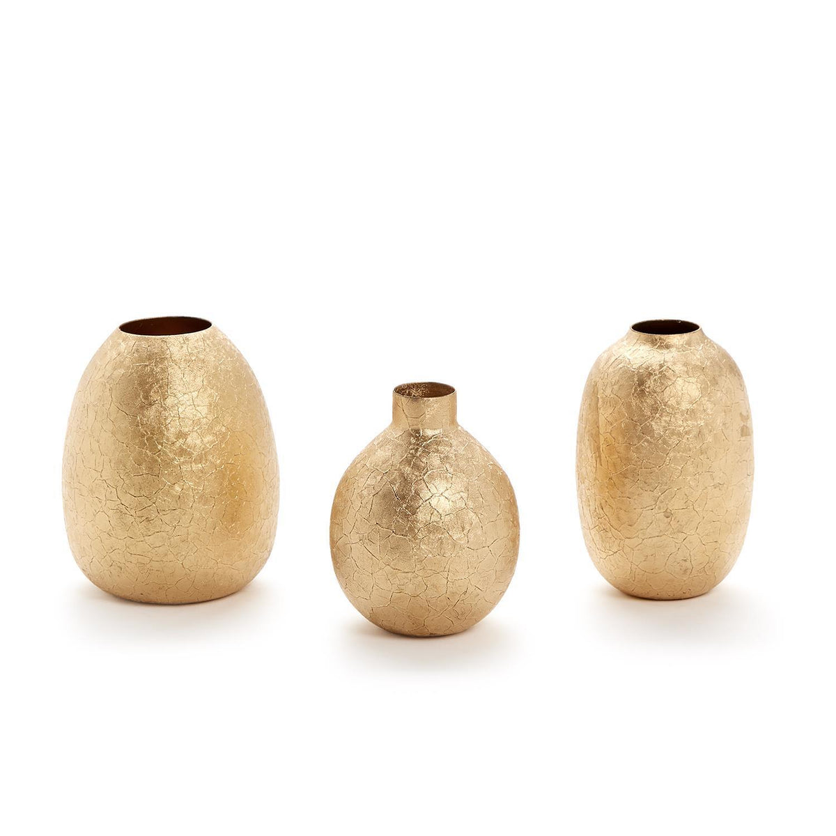 Golden Texture Vase- Various Shapes - Iron