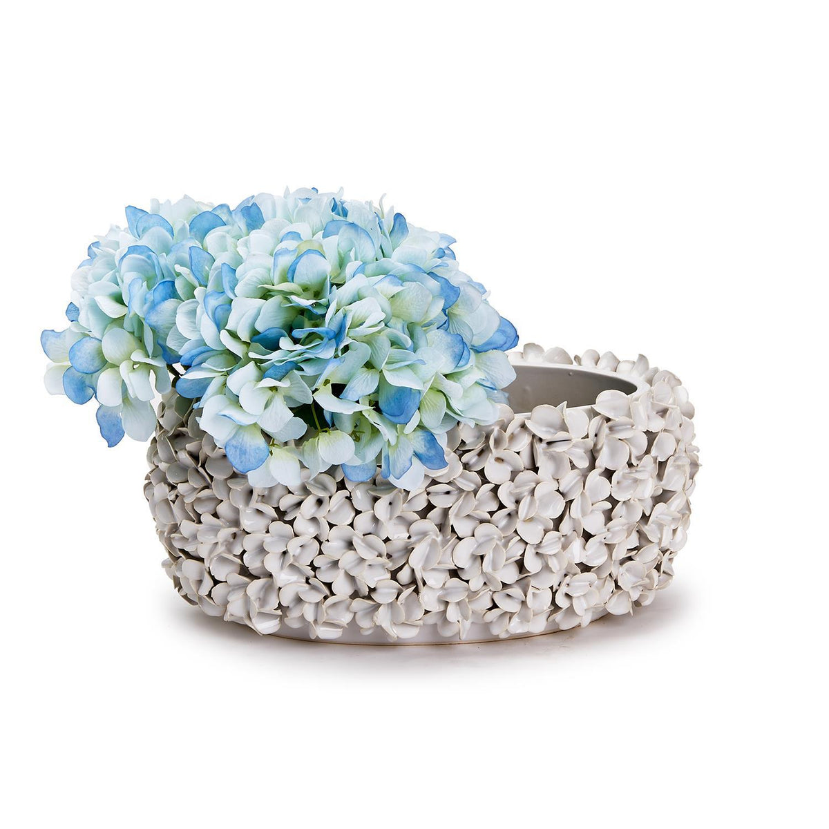 Hydrangea White Planter - Ceramic 12&quot;