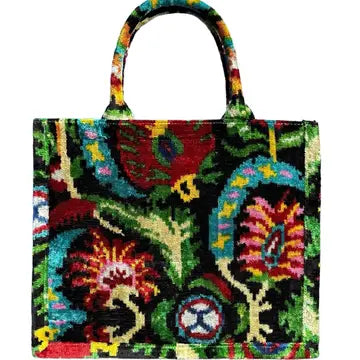 Silk Velvet Ikat Large Tote-Harmony