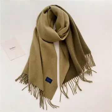 Color Scarf Double-Sided two color with tassel