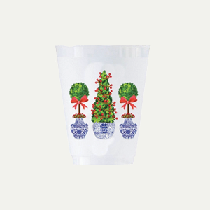 Christmas Topiaries Shatterproof Cups