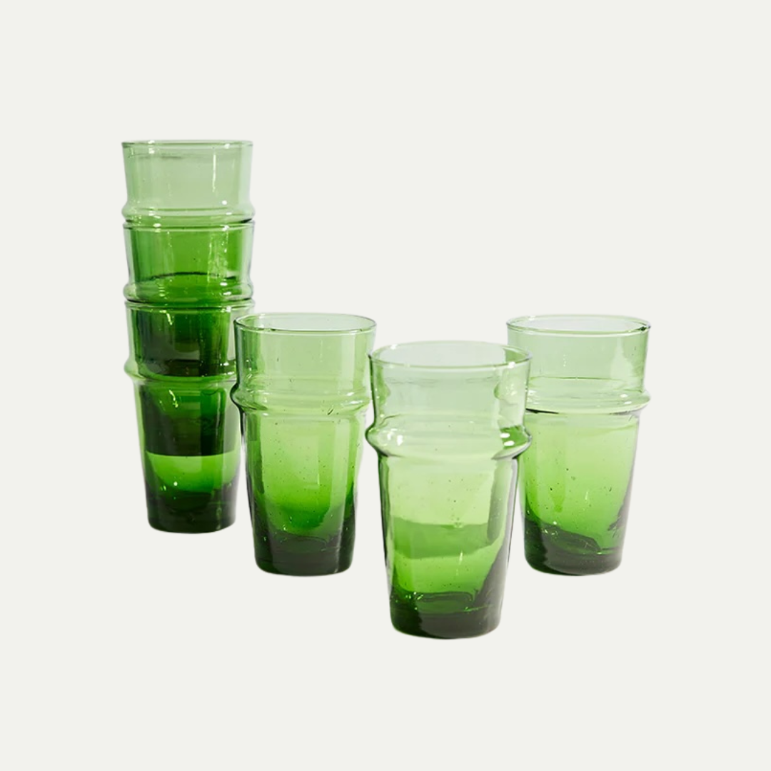 Green Moroccan Beldi Glassware