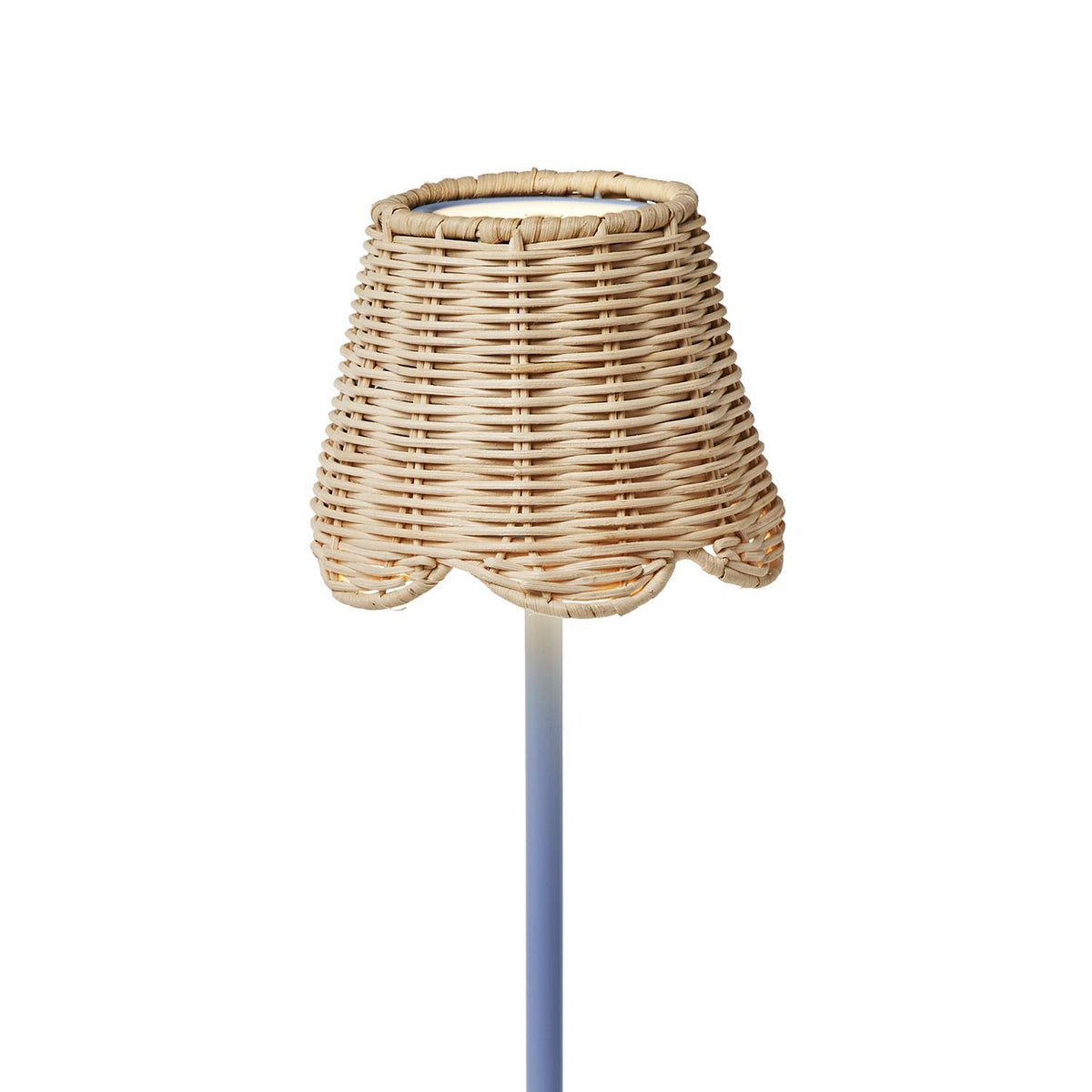 Rattan Lamp Shade with Scalloped Edge