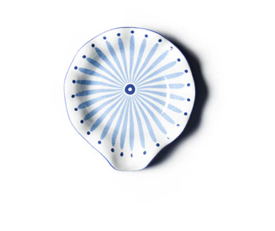 Iris Blue Burst Ruffle Spoon Rest