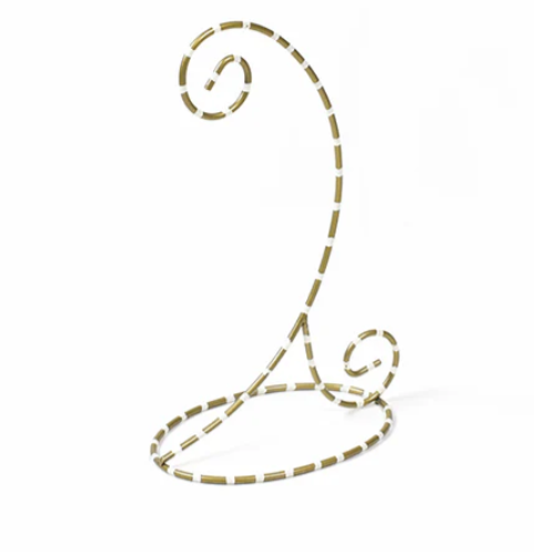 Gold and White Ornament Stand