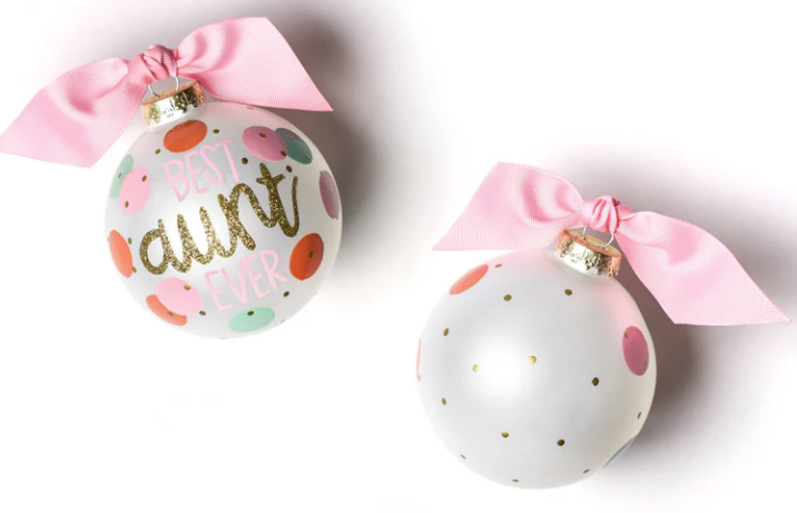 Best Aunt Ever Glass Ornament