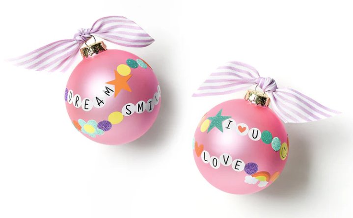 Friendship Bracelet Glass Ornament