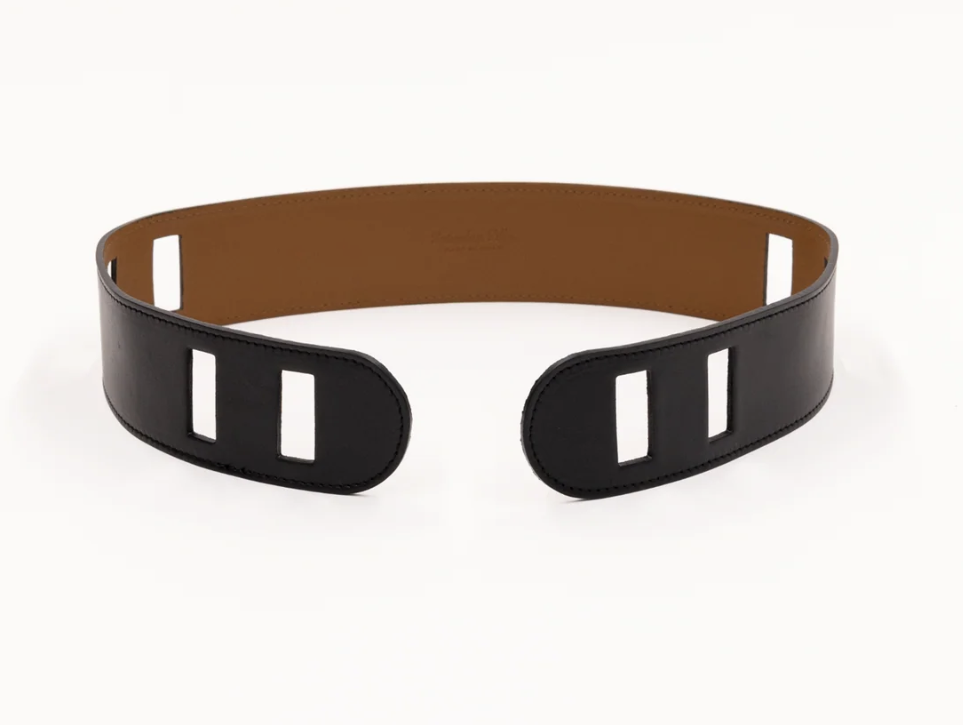 Wide Saturday Scarf Reversible Leather Belt