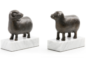 Sheep Bookends/ Bronze