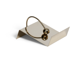 Sleek Cocktail Napkin Holder/ Polished Gold