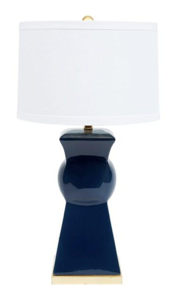 Perrin Navy Blue Ceramic Table Lamp