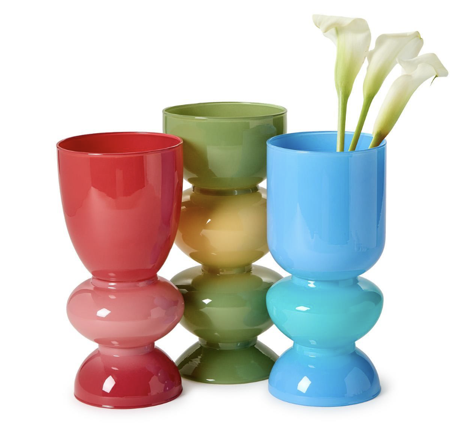 Mixed Color Glass Vases