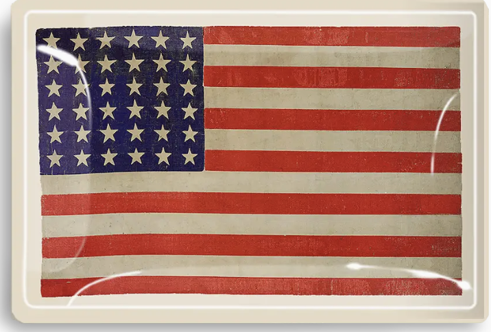 American Flag Decoupage Tray