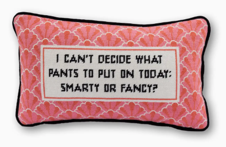 Pants Needlepoint Pillow