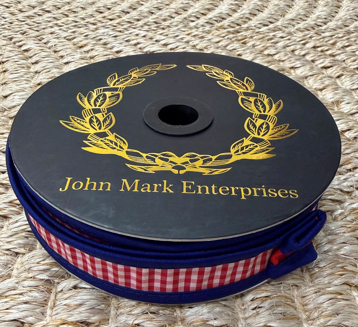Taffeta Mini Checks Dupion DBL Fused Blue Ribbon