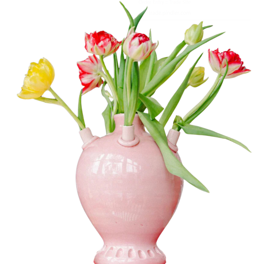 Round Pink Tulipiere