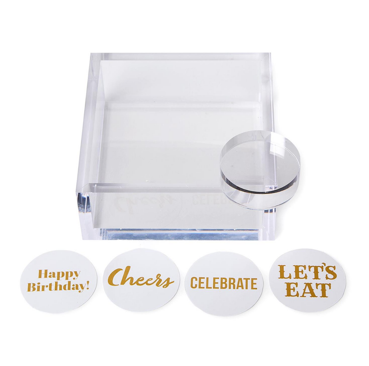 Acrylic Napkin Holder with Acrylic Paper Weight