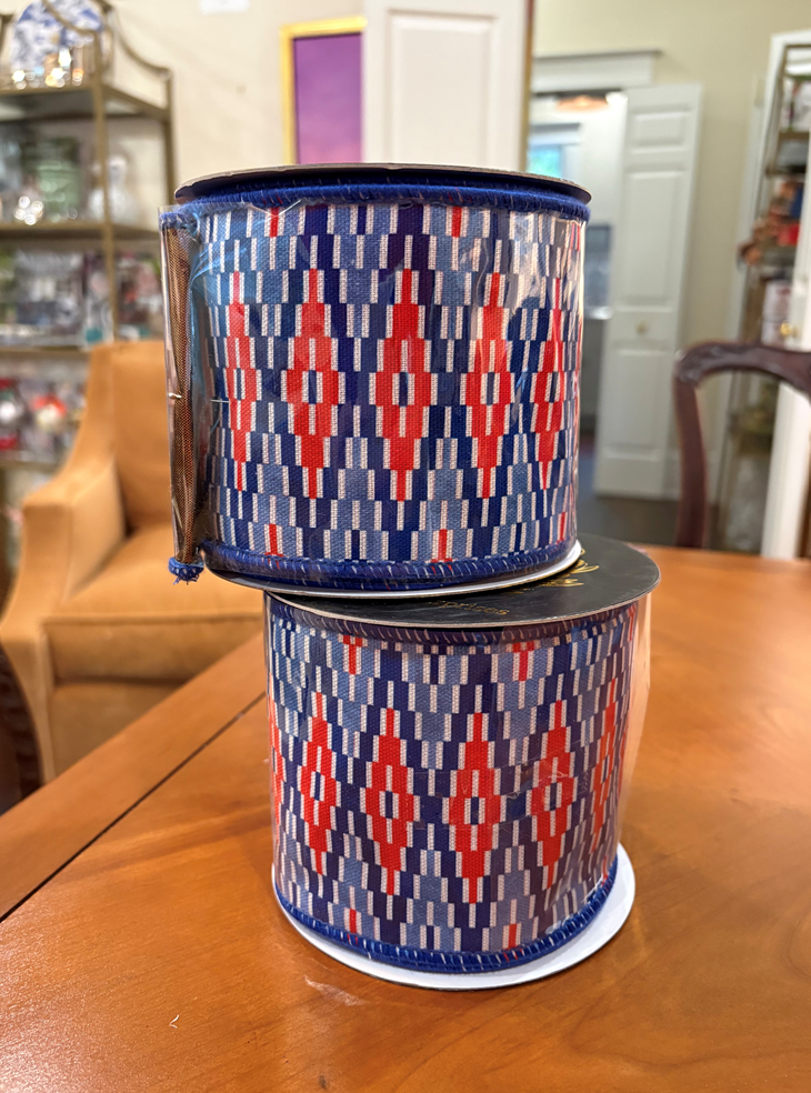 Patriotic Print Metallic Gold Dupion Fused