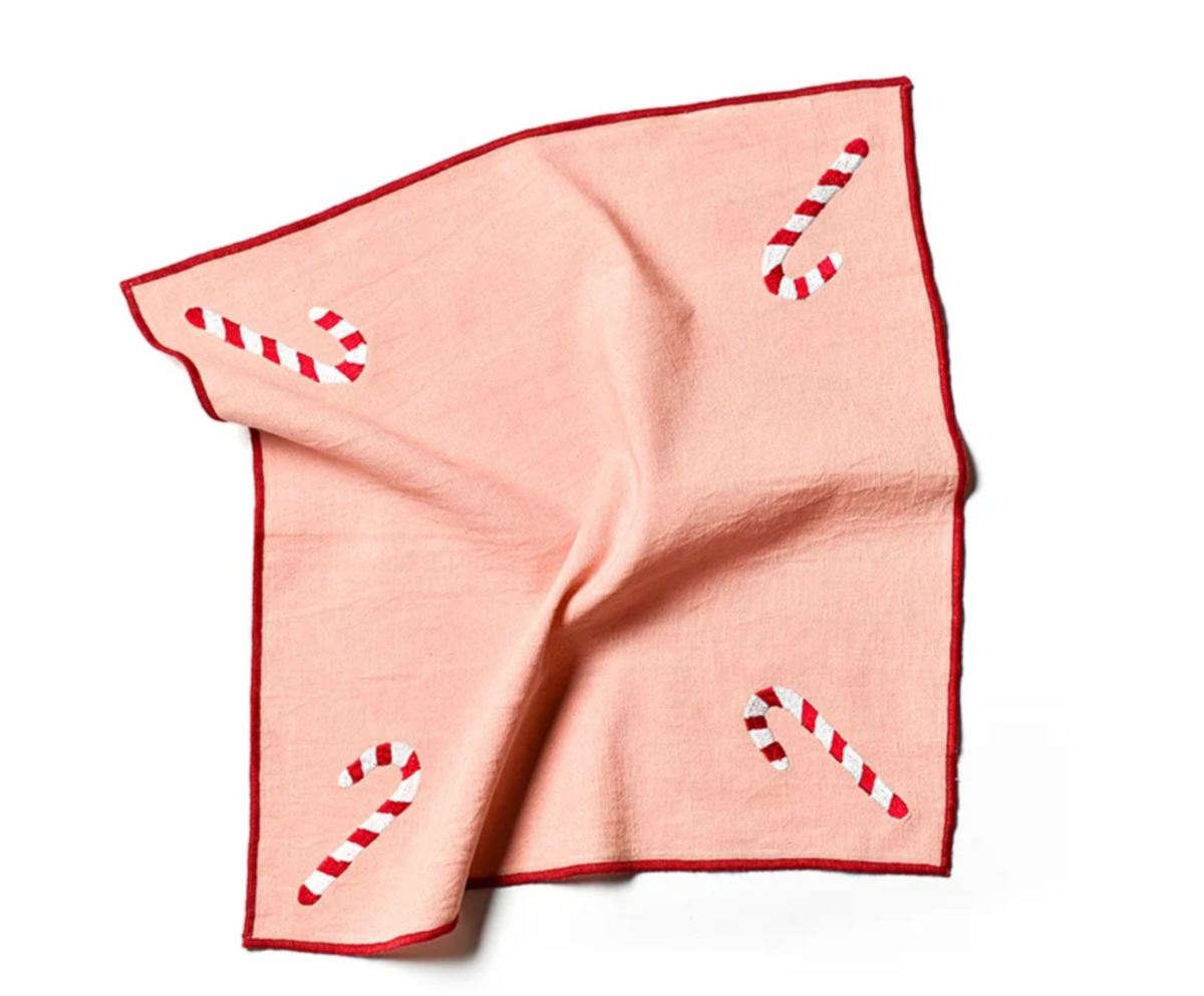 Candy Cane Napkin Set of 4