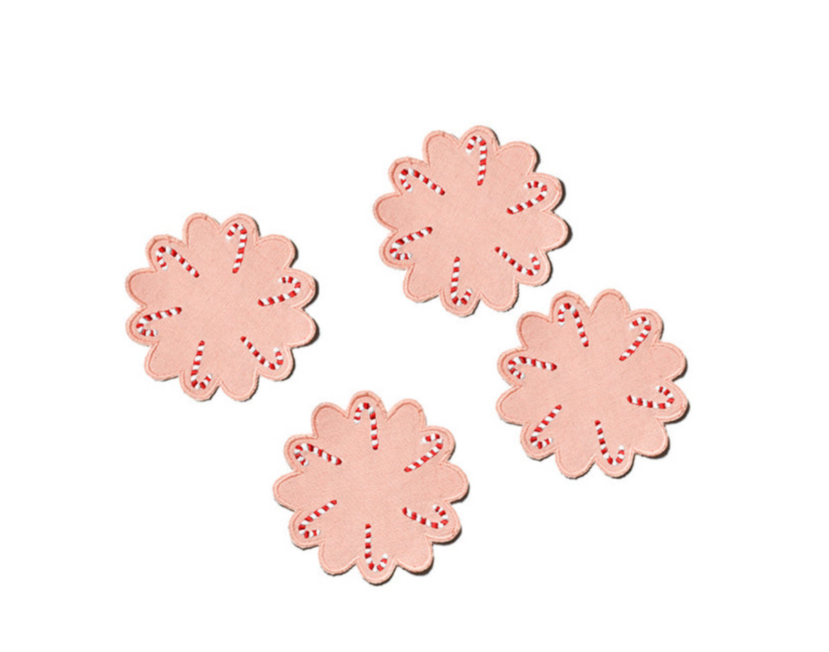 Candy Cane Scallop Nakin Set