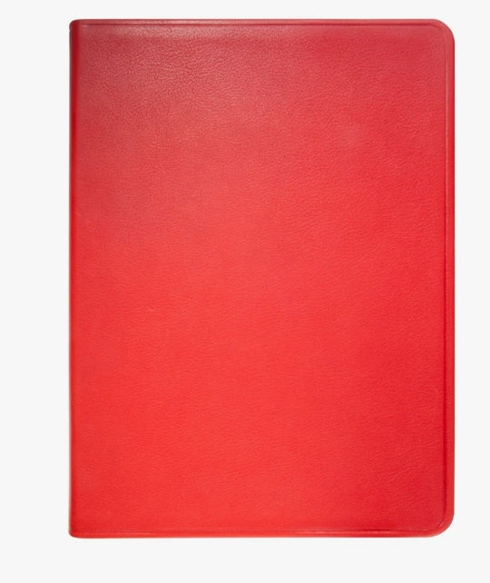 9&quot; Flexible Cover Journal- Red Traditional Leather