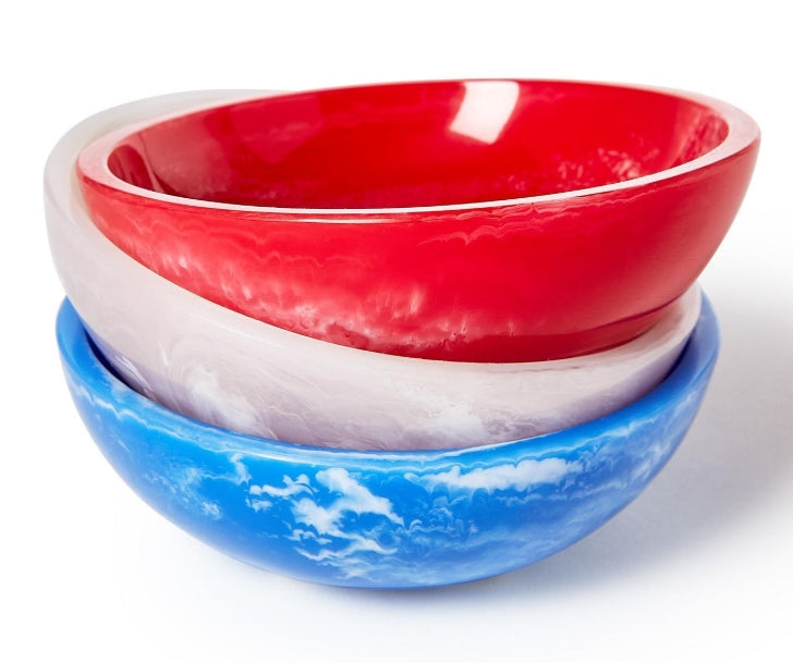 Red, White and Blue Round Tidbit Bowl