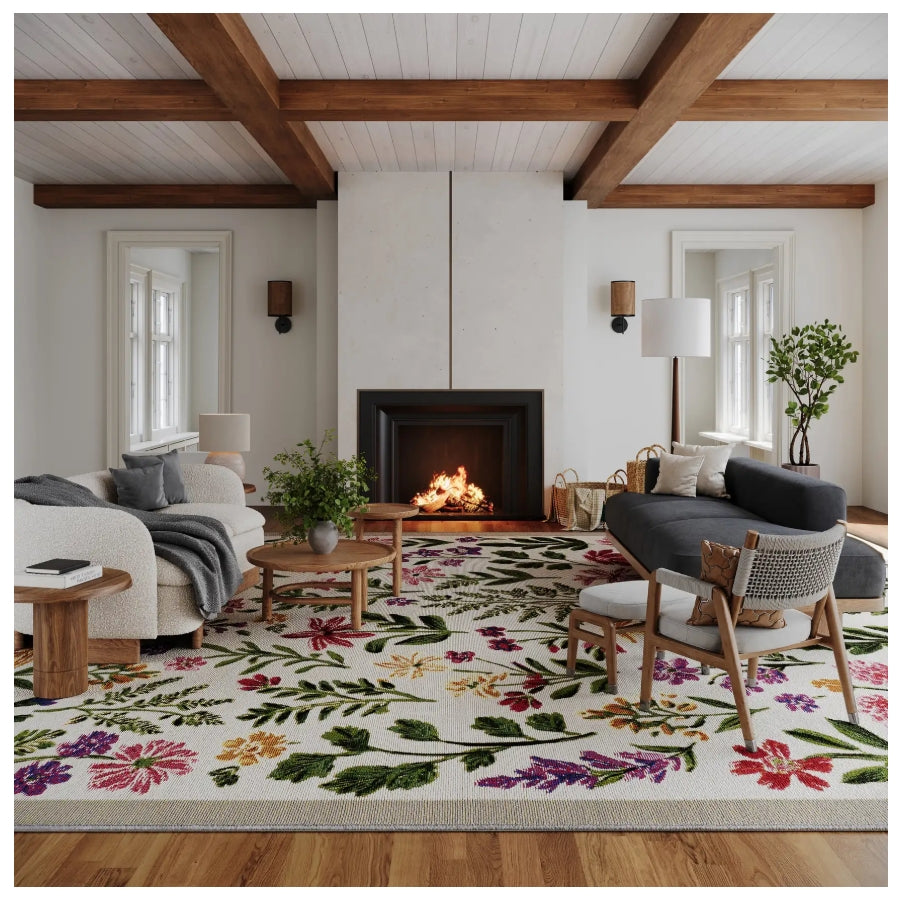 Duskan Floral Indoor/Outdoor Rug 2x3