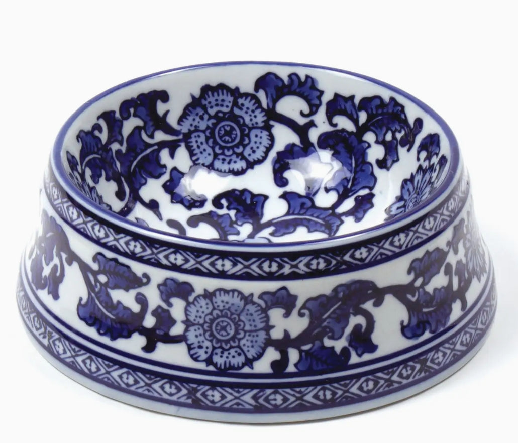 Blue Chinoiserie Small Dog Bowl