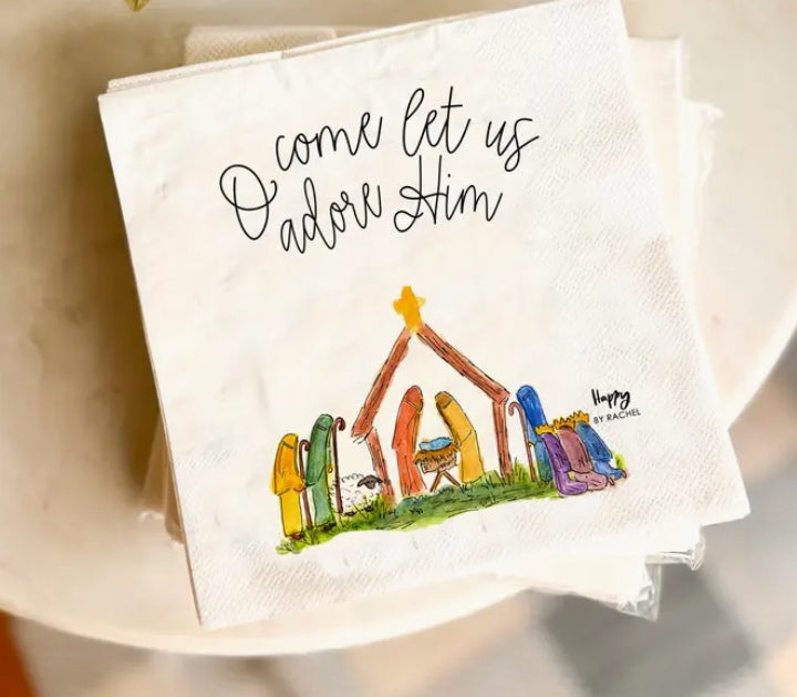 Christmas Nativity 20 Pk Cocktail Napkin