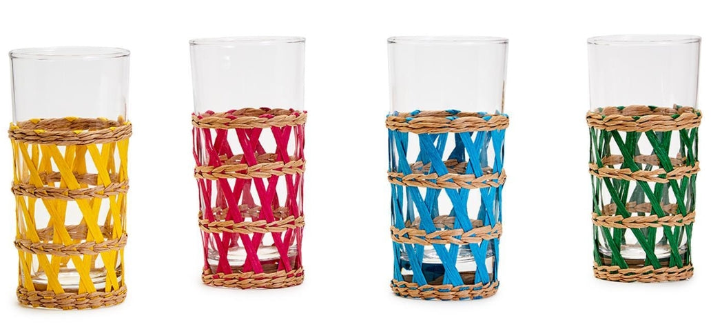 Hampton Lattice Drinking Glass-Large Set of 4