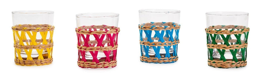 Hampton Lattice Drinking Glass-Small Set of 4