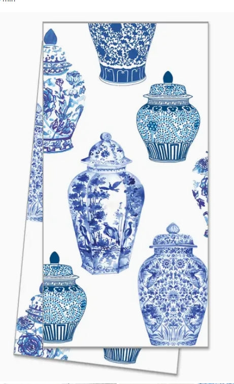 In Stock WH Cottom Tea Towel/Ginger Jars