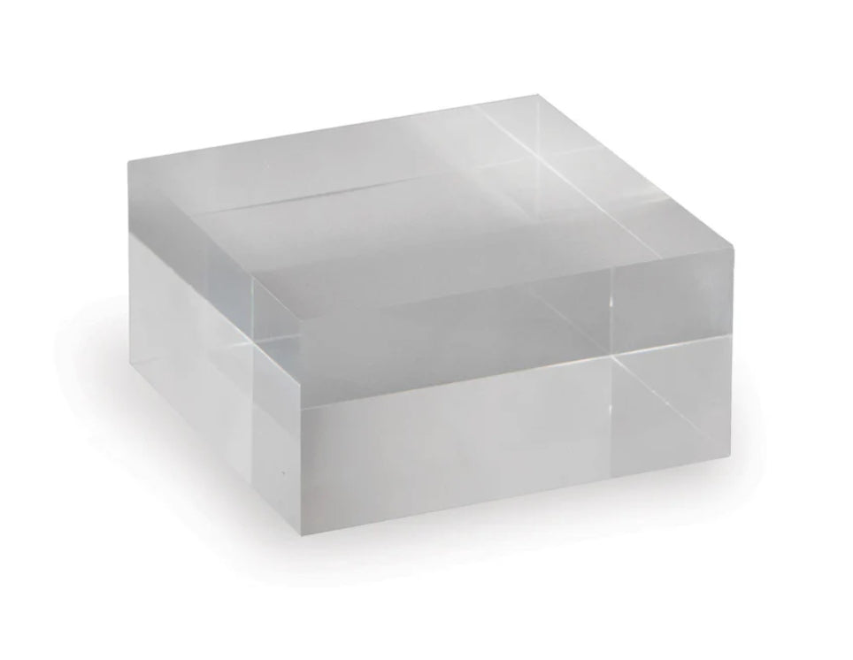 Clear Lucite Square Stand 4"x2"