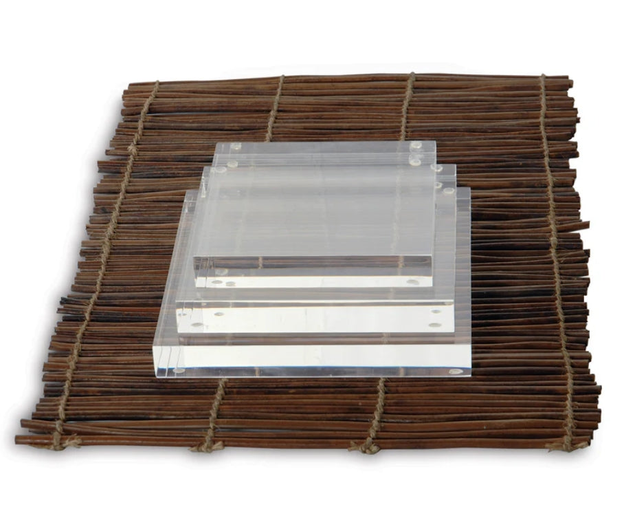 Clear Lucite Square Stand 6"