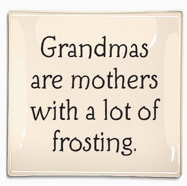 Grandmas Are Mothers Decoupage Glass Tray