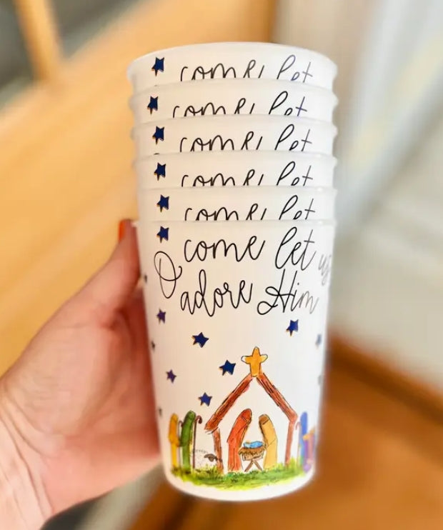 Nativity Reusable Party Cups-Set of 6