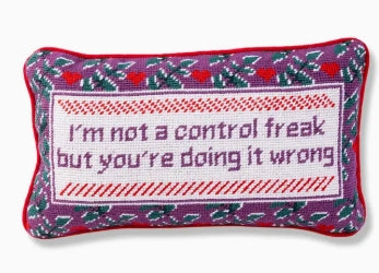 Control Freak Needlepoint Pillow